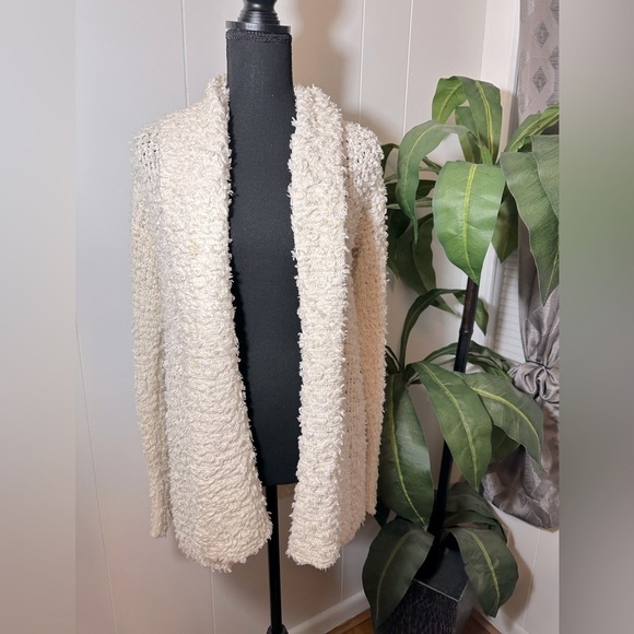 Anthropologie Akemi + Kim Beige Boucle Cardigan, Women’s Size XS - Picture 2 of 10